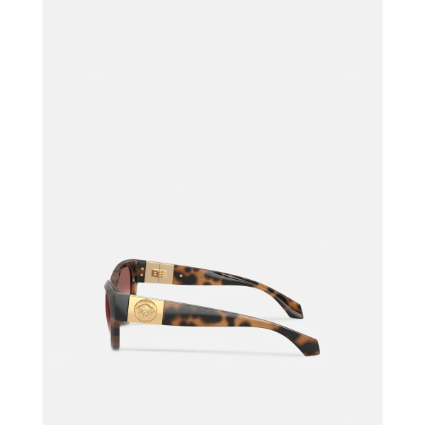 Versace Vance Cat-Eye Sunglasses in Havana, view 3 | Sunglasses