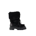 Versace Vega Shearling and Nappa Boots in Black | Boots | Coveti