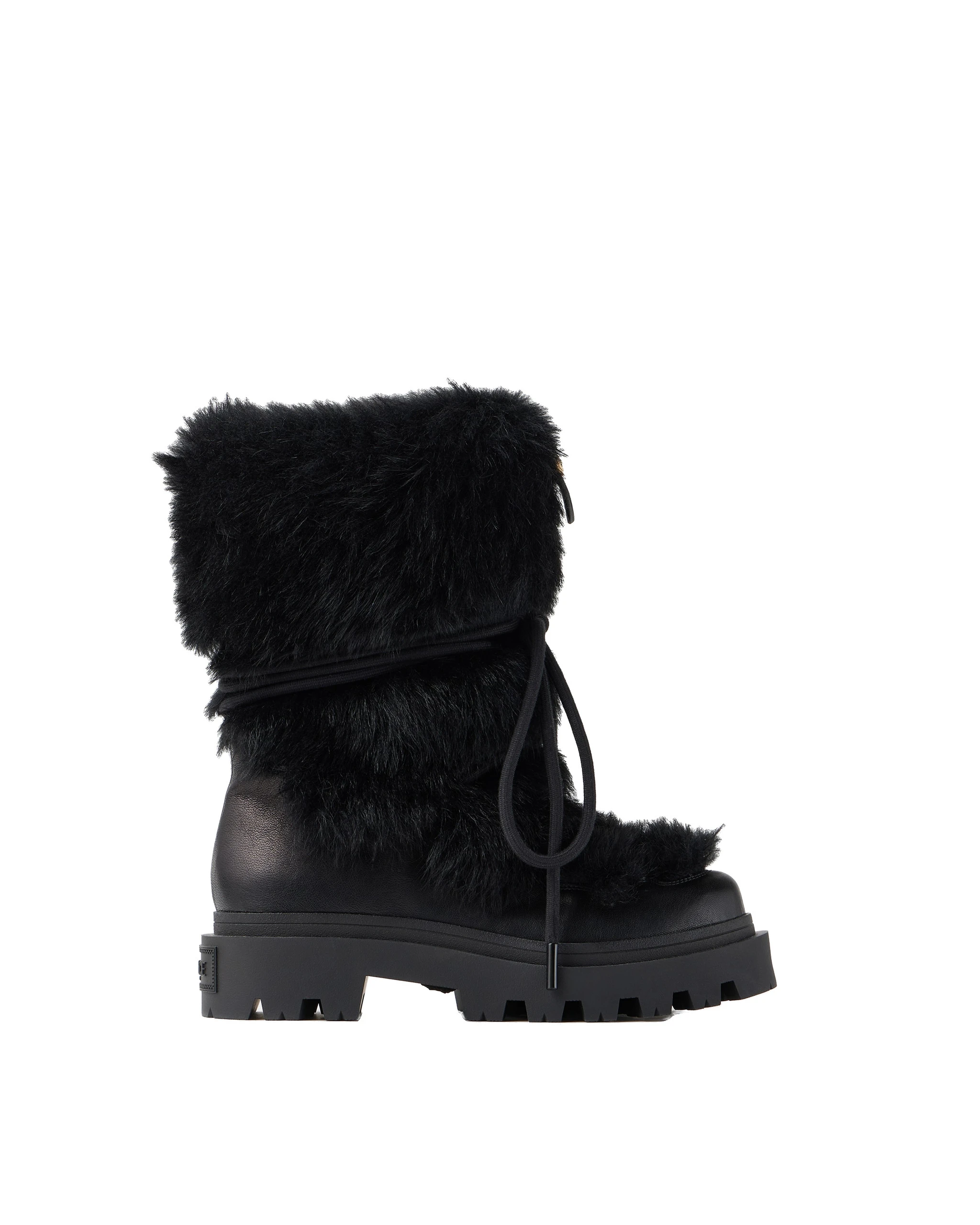Versace Vega Shearling and Nappa Boots in Black Versace Vega Shearling and Nappa Boots in Black | Boots | Coveti