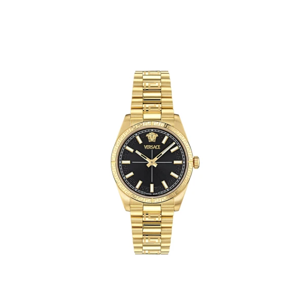 Versace Versace Millenyium Lady Watch in Black and Gold | Watches | Coveti