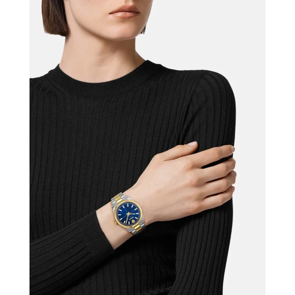 Versace Versace Millenyium Lady Watch in Blue and Silver, view 4 | Watches