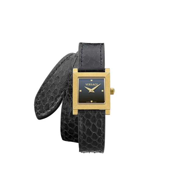 Versace Versace Mosaic Watch in Black and Gold | Watches | Coveti