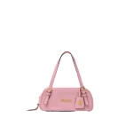 Versace Versace Tag Nappa Bowling Bag in Light Pink | Shoulder & Crossbody Bags | Coveti