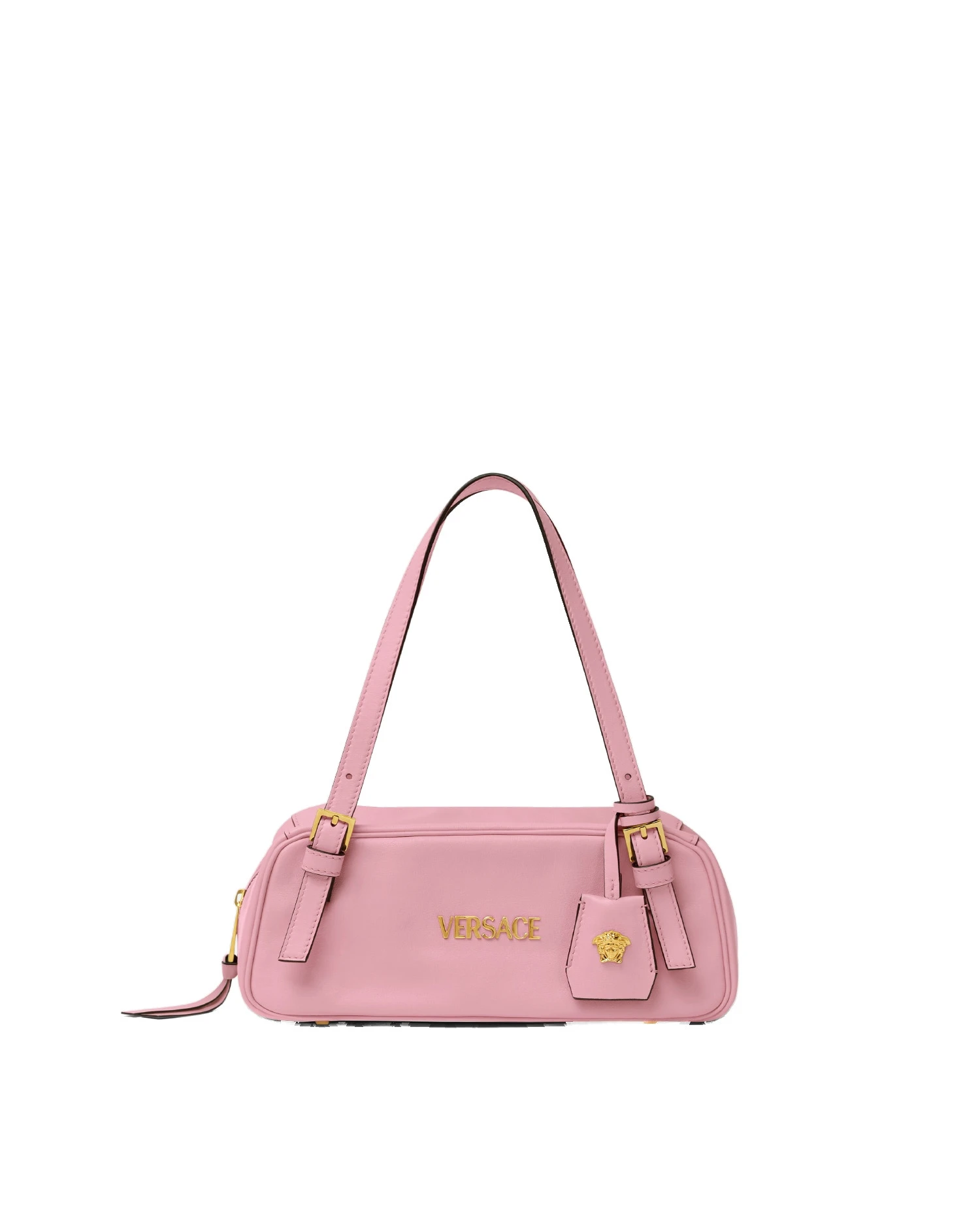 Versace Versace Tag Nappa Bowling Bag in Light Pink Versace Versace Tag Nappa Bowling Bag in Light Pink | Shoulder & Crossbody Bags | Coveti