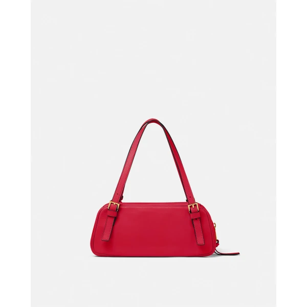 Versace Versace Tag Nappa Bowling Bag in Red, view 5 | Shoulder & Crossbody Bags