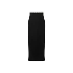 Versace Viscose-Blend Jacquard Long Skirt in Black | Maxi Skirts | Coveti