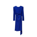 Versace Viscose Crêpe Jersey Dress in Blue | Dresses | Coveti