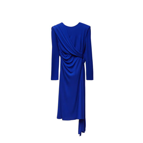 Viscose Crêpe Jersey Dress in Blue