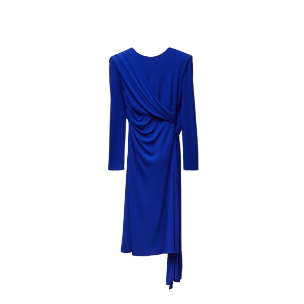 Versace Viscose Crêpe Jersey Dress in Blue | Dresses | Coveti