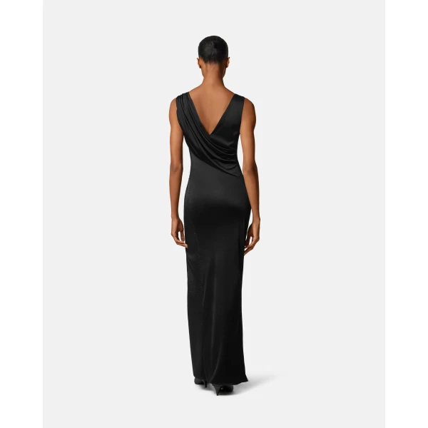 Versace Viscose-Jersey Draped Gown in Black, Ref. 1023059, view 5 | Evening Gowns
