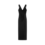 Versace Viscose-Jersey Draped Gown in Black, Ref. 1023059 | Evening Gowns | Coveti