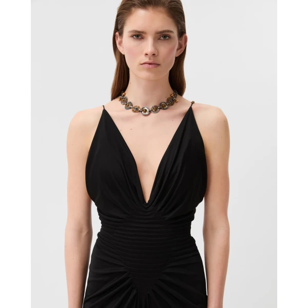 Versace Viscose-Jersey Draped Gown in Black, Ref. 1024699, view 5 | Evening Gowns