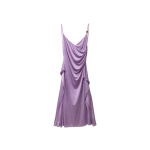 Versace Viscose-Jersey Draped Midi Dress in Lilac | Midi Dresses | Coveti