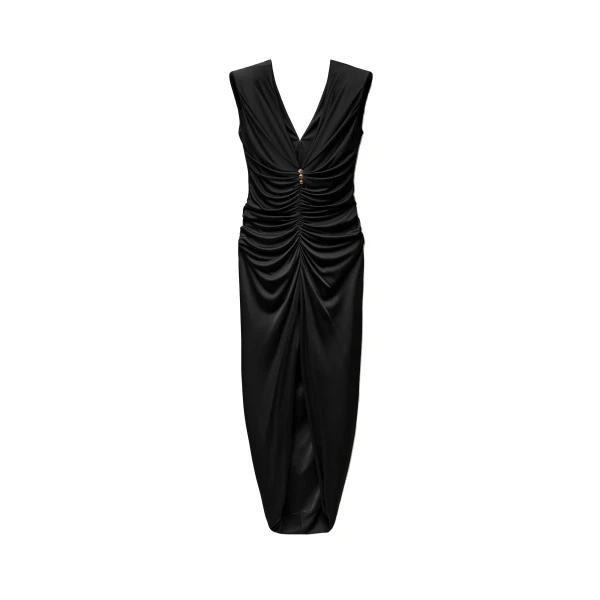 Viscose-Jersey Gown in Black