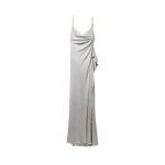 Versace Viscose-Jersey Gown in Grey | Evening Gowns | Coveti