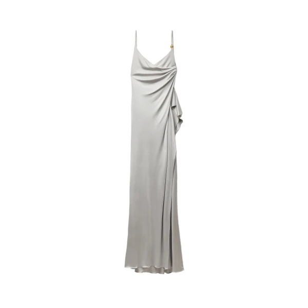 Versace Viscose-Jersey Gown in Grey | Evening Gowns | Coveti