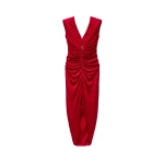 Versace Viscose-Jersey Gown in Red | Evening Gowns | Coveti