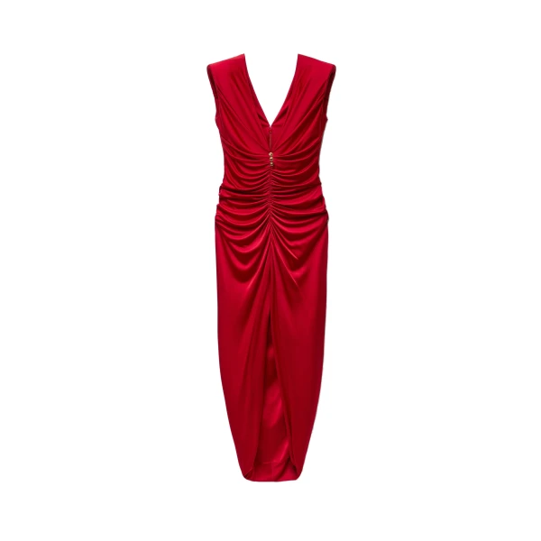 Viscose-Jersey Gown in Red