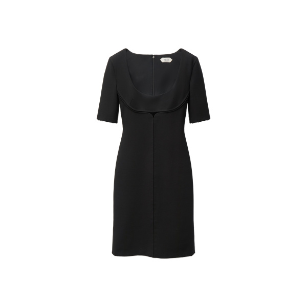 Viscose-Jersey Midi Dress in Black