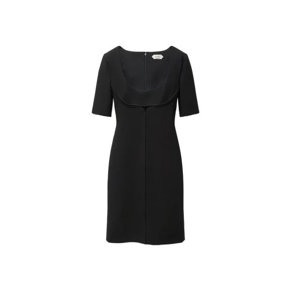 Viscose-Jersey Midi Dress in Black