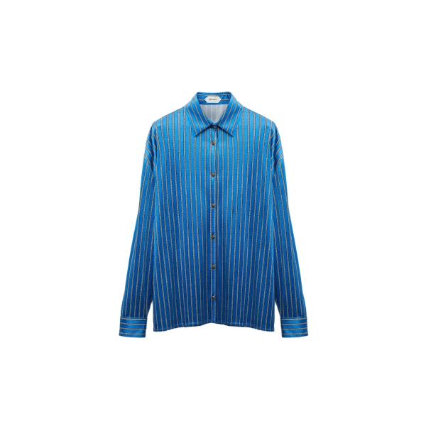 Versace Viscose-Jersey Shirt in Blue | Shirts | Coveti