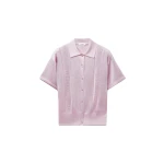 Versace Viscose Knit Polo in Pink | Tops | Coveti