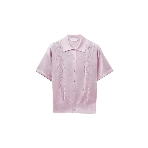 Versace Viscose Knit Polo in Pink | Tops | Coveti