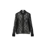 Versace Viscose Lace Shirt in Black | Shirts | Coveti