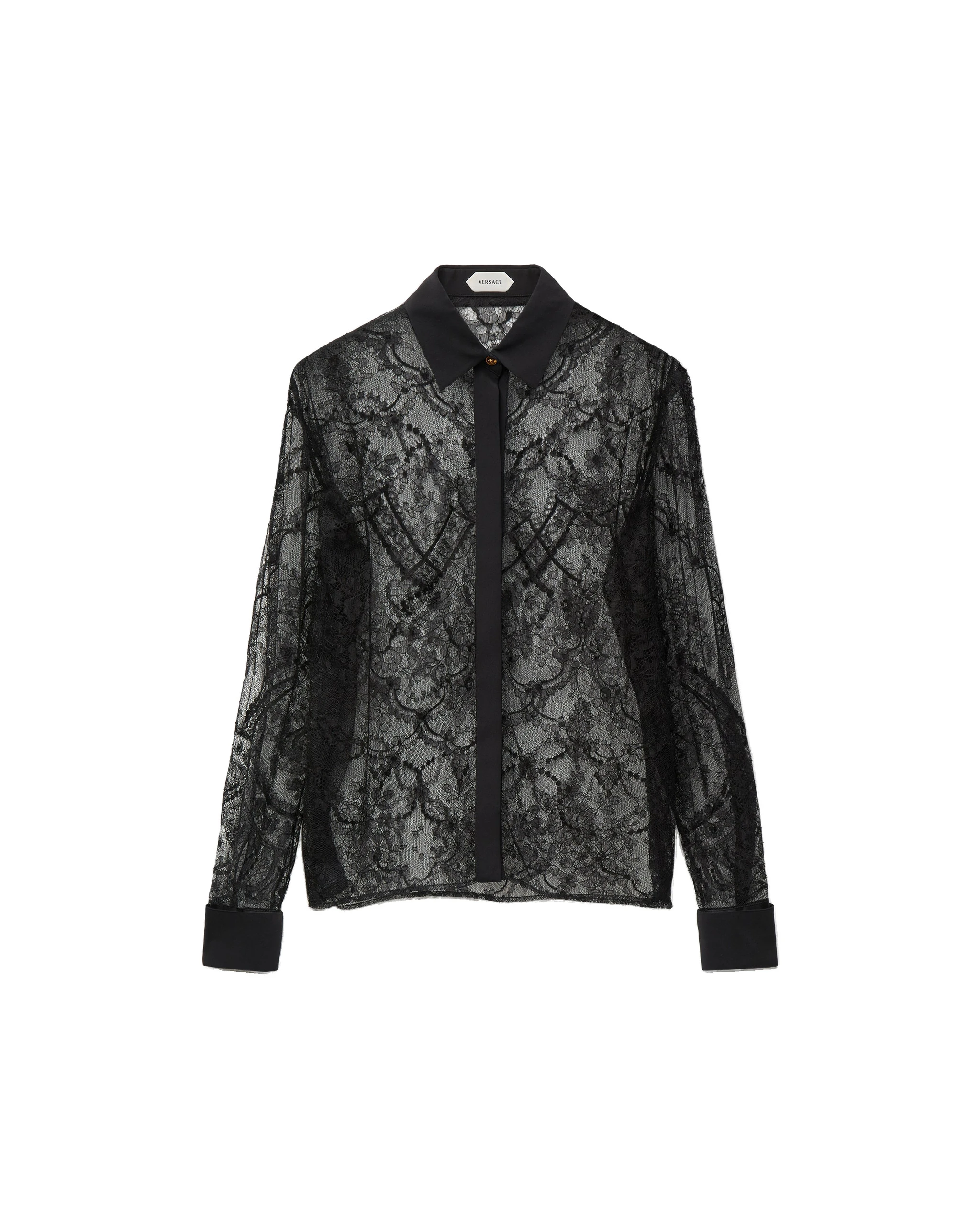 Versace Viscose Lace Shirt in Black Versace Viscose Lace Shirt in Black | Shirts | Coveti