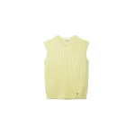 Versace Viscose Mesh Rib Knit Top in Yellow | Tops | Coveti