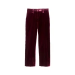 Versace Viscose Velvet Pants in Burgundy | Pants | Coveti