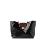 Versace Vivian Large Coated Canvas Tote in Black and Brown | Totes & Top-Handle Bags | Coveti