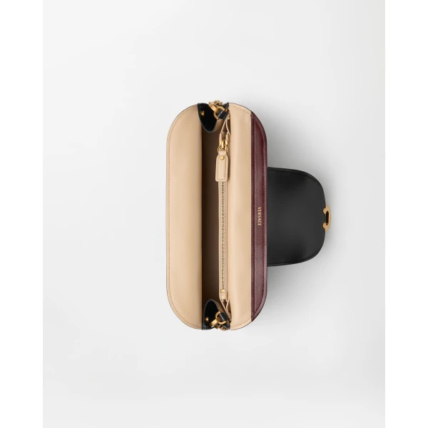 Versace Vivian Nappa Clutch in Black, view 4 | Clutch Bags