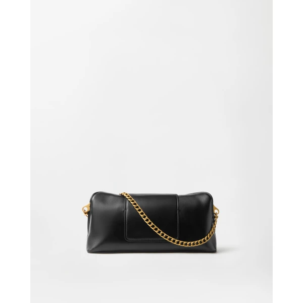 Versace Vivian Nappa Clutch in Black, view 5 | Clutch Bags