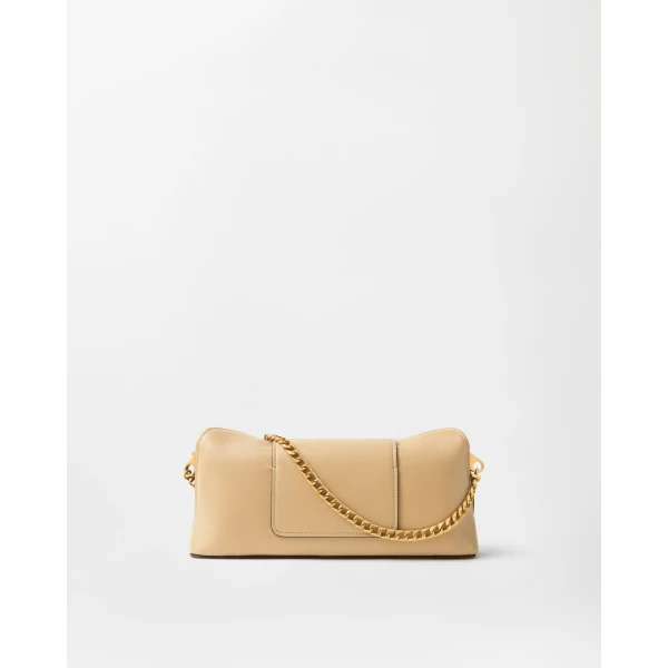 Versace Vivian Nappa Clutch in Brown, view 5 | Clutch Bags