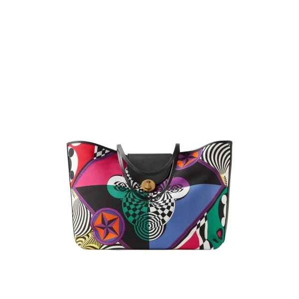 Versace Vivian Printed Large Canvas Tote in Multicolour | Totes & Top-Handle Bags | Coveti