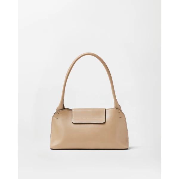 Versace Vivian Small Leather East/West Shoulder Bag in Beige, view 6 | Shoulder & Crossbody Bags