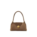 Versace Vivian Small Suede East/West Shoulder Bag in Brown | Shoulder & Crossbody Bags | Coveti