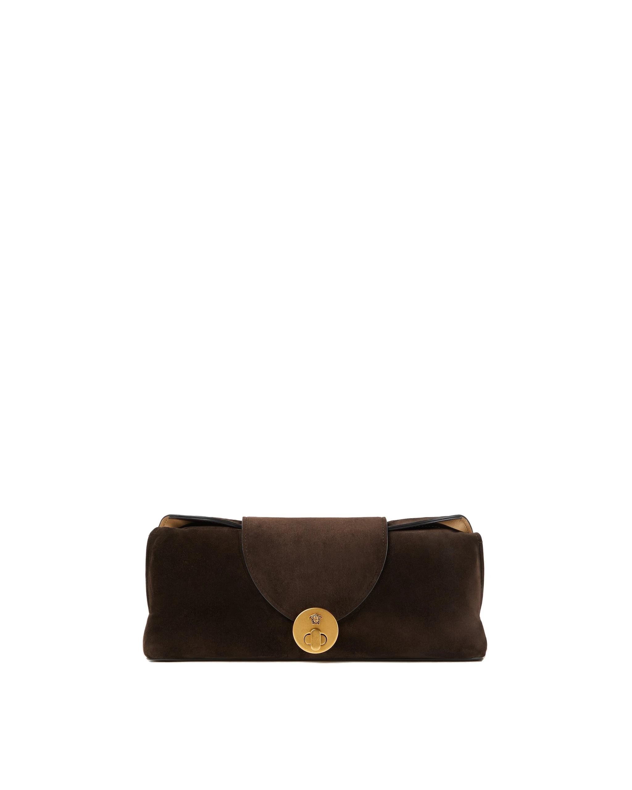 Versace Vivian Suede Clutch in Brown Versace Vivian Suede Clutch in Brown | Clutch Bags | Coveti