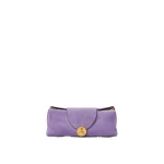 Versace Vivian Suede Clutch in Lilac | Clutch Bags | Coveti