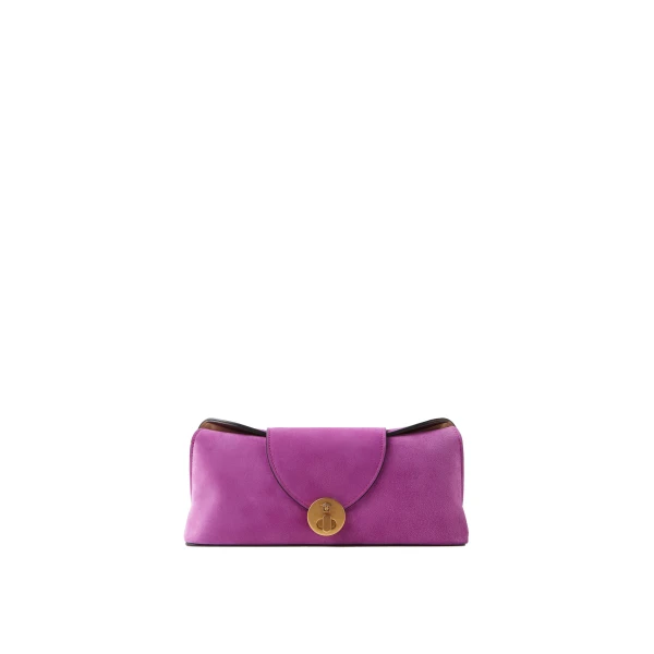 Vivian Suede Clutch in Purple