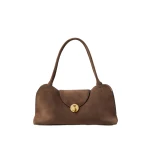 Versace Vivian Suede East/West Shoulder Bag in Brown | Shoulder & Crossbody Bags | Coveti