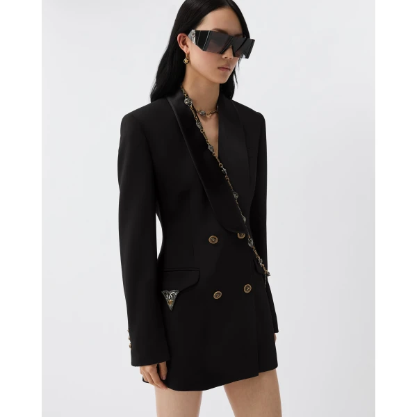 Versace Wool Blazer in Black, Ref. 1026568, view 5 | Blazers