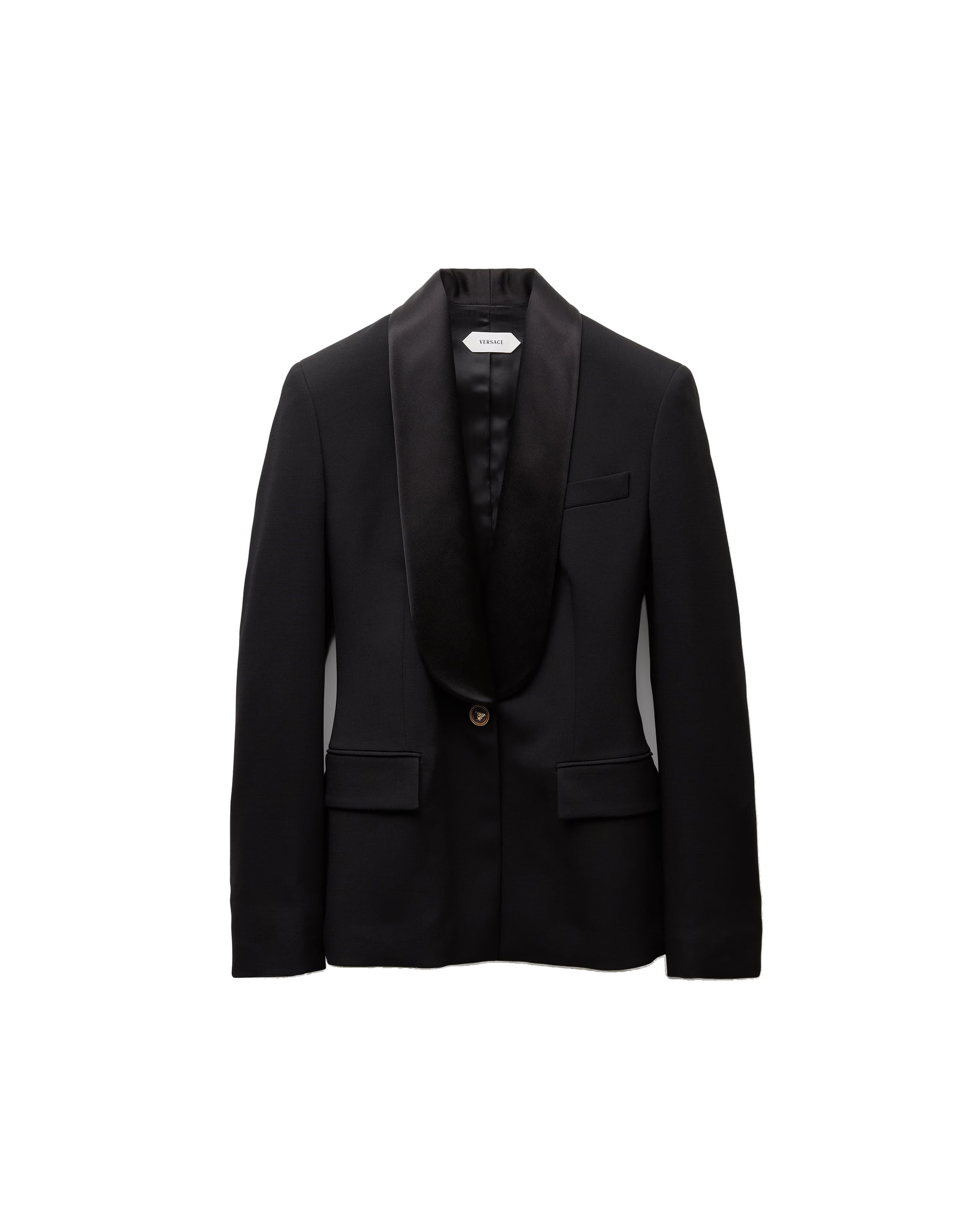 Mini Lin Bucket Versace Wool Blazer in Black, Ref. 1026920 | Buy Blazers at Coveti