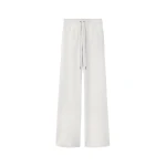 Versace Wool-Blend Flared Towel Pants in Grey | Wide leg pants | Coveti