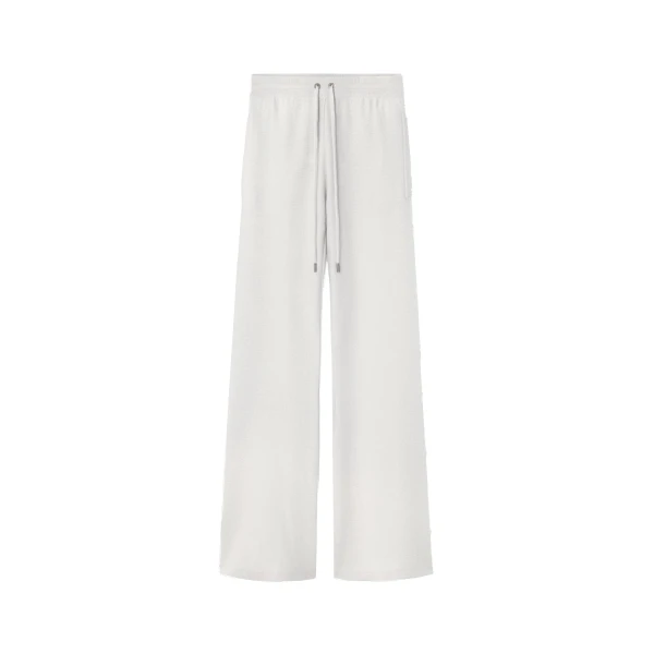 Wool-Blend Flared Towel Pants in Grey