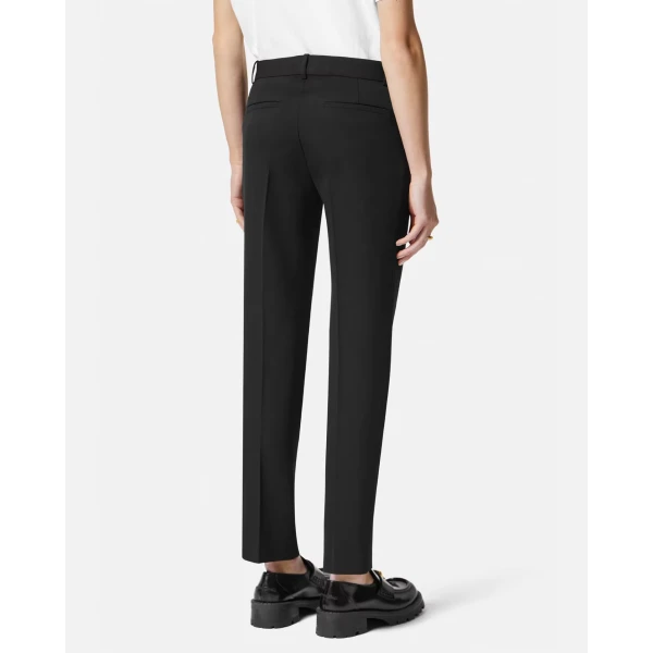 Versace Wool-Blend Tapered Pants in Black, view 5 | Tailored pants
