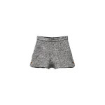Versace Wool Bouclé Shorts in Grey | Shorts | Coveti