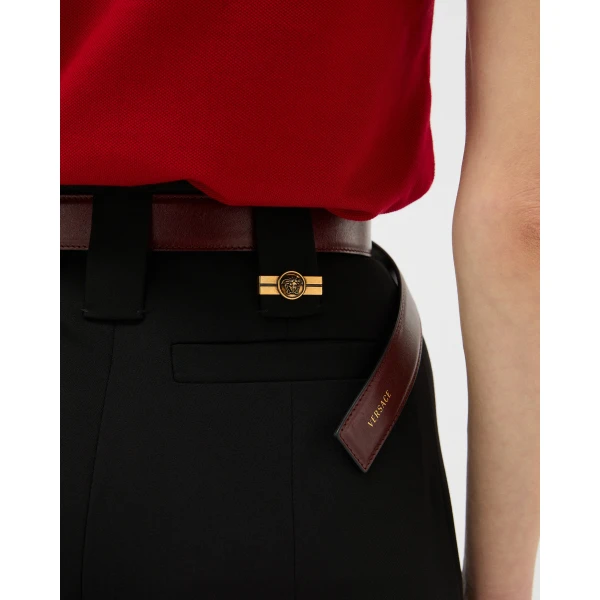 Versace Wool Capri Pants in Black, view 5 | Tailored pants