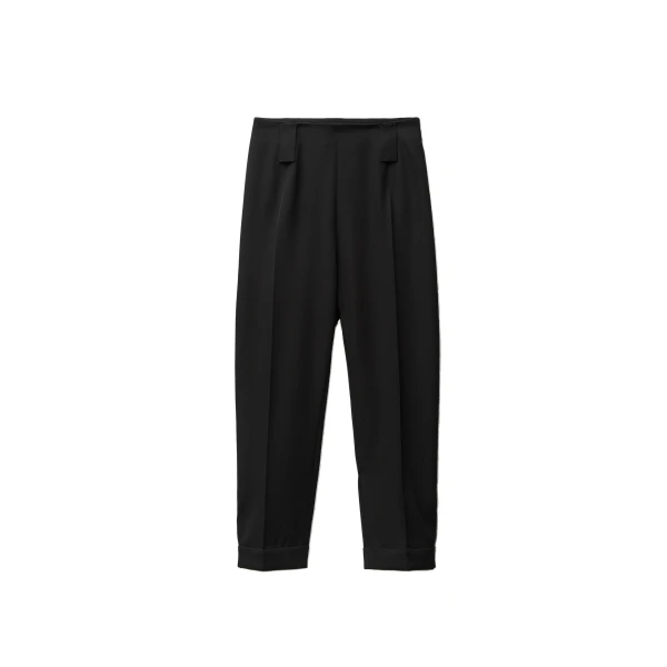 Versace Wool Capri Pants in Black | Tailored pants | Coveti